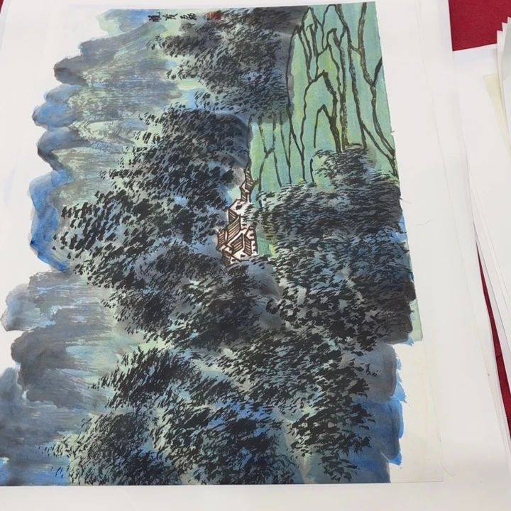 国画花鸟的翅膀是一个巨大