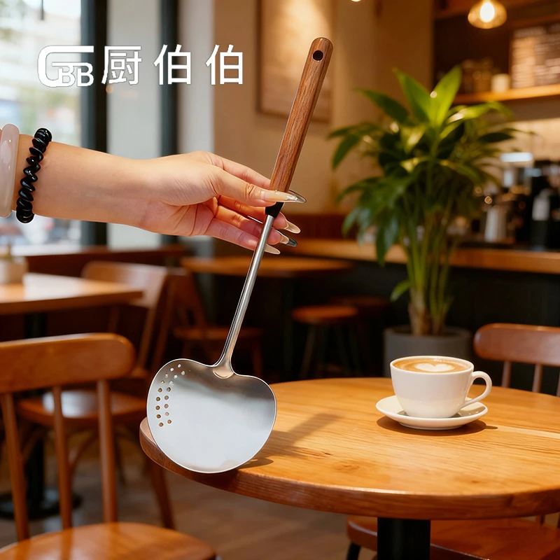 18-10不锈钢中号蘑菇滤油铲