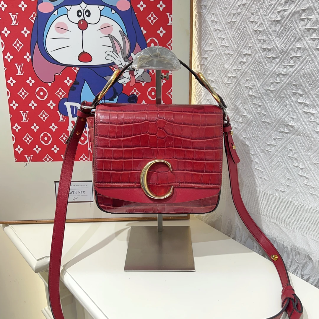 95新 Chloe/蔻依  蔻依鳄压大C豆腐包a7483