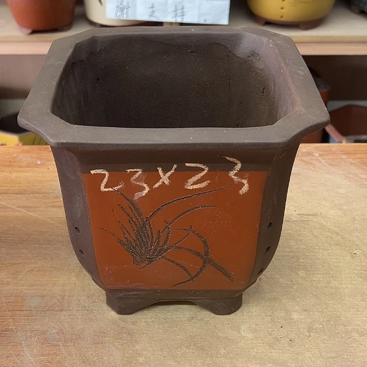 紫砂花盆，透气花盆