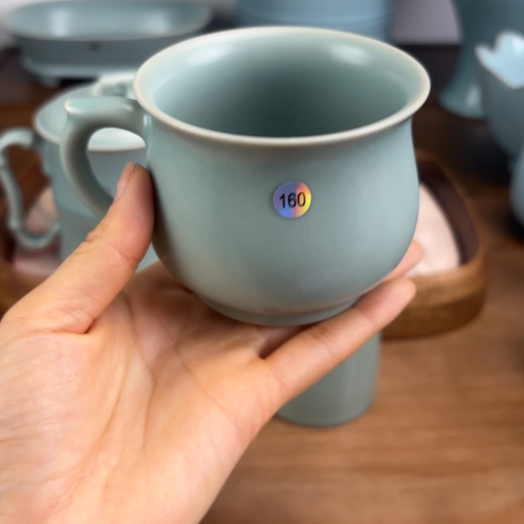 鐵***⁹陶盘编号160仿古釉马克杯