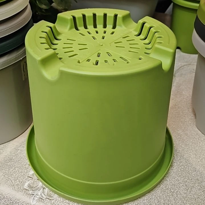 树脂四季盆外口径21，果绿无拖5个