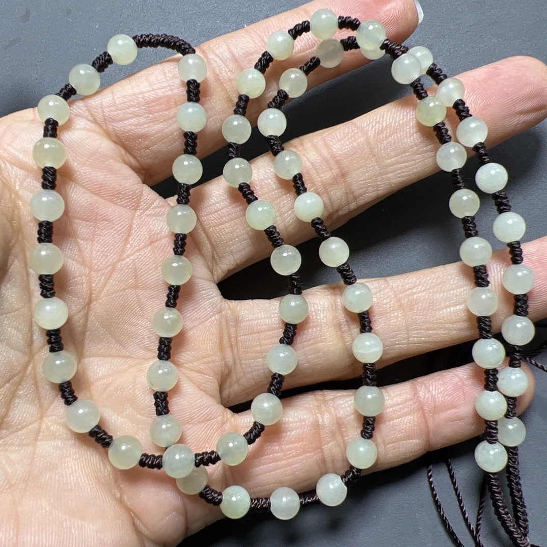 天然和田玉黄口小米珠 卡5左右 微棉