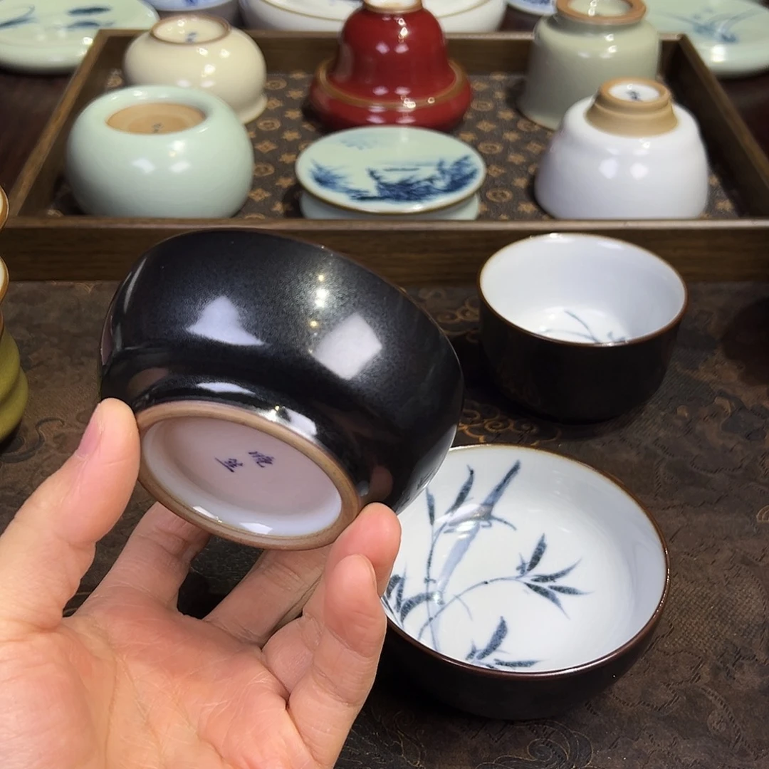 苍穹内月白竹子素衡杯