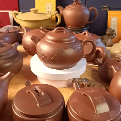 紫砂茶壶精工半手，原矿紫砂泥料。
