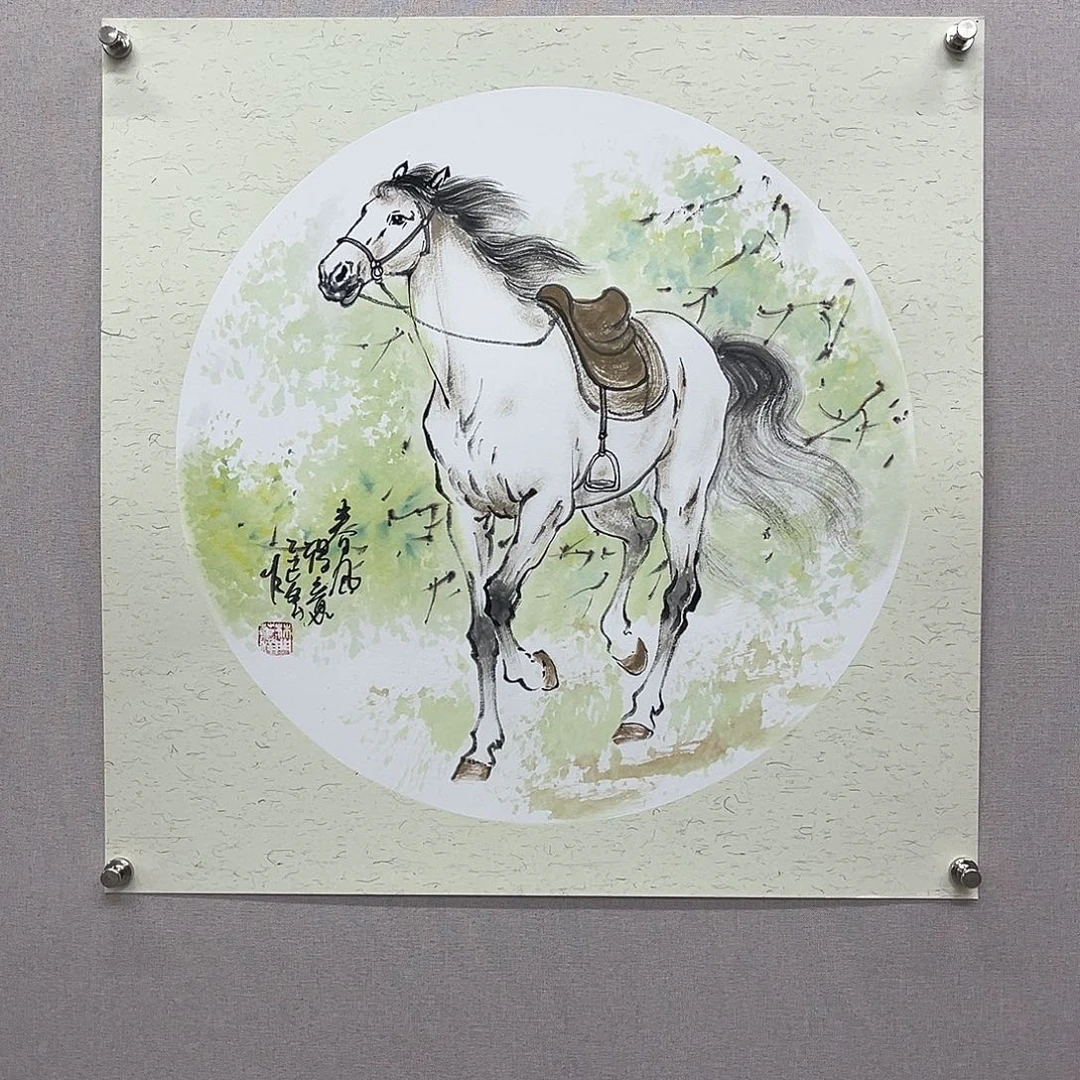 国画艺术家真人手绘