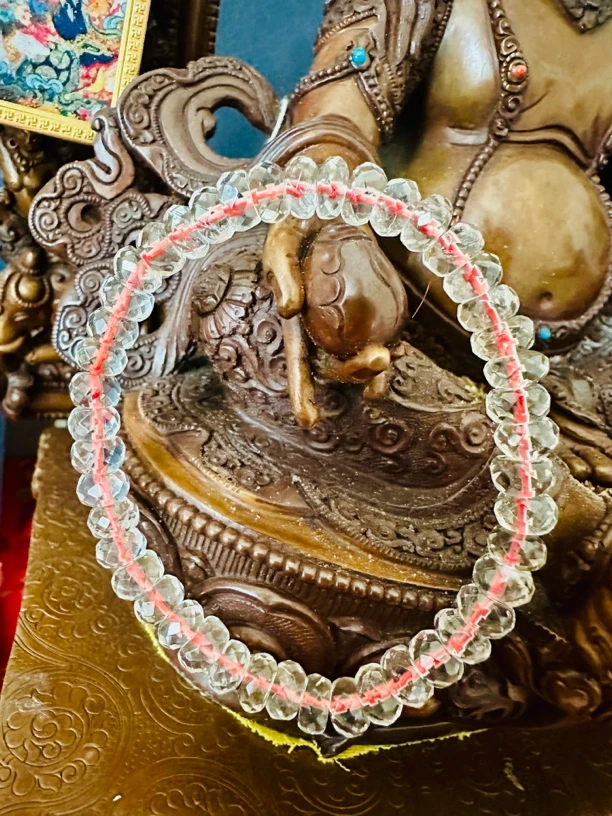 天然黄水盘切单圈多面切割晶体