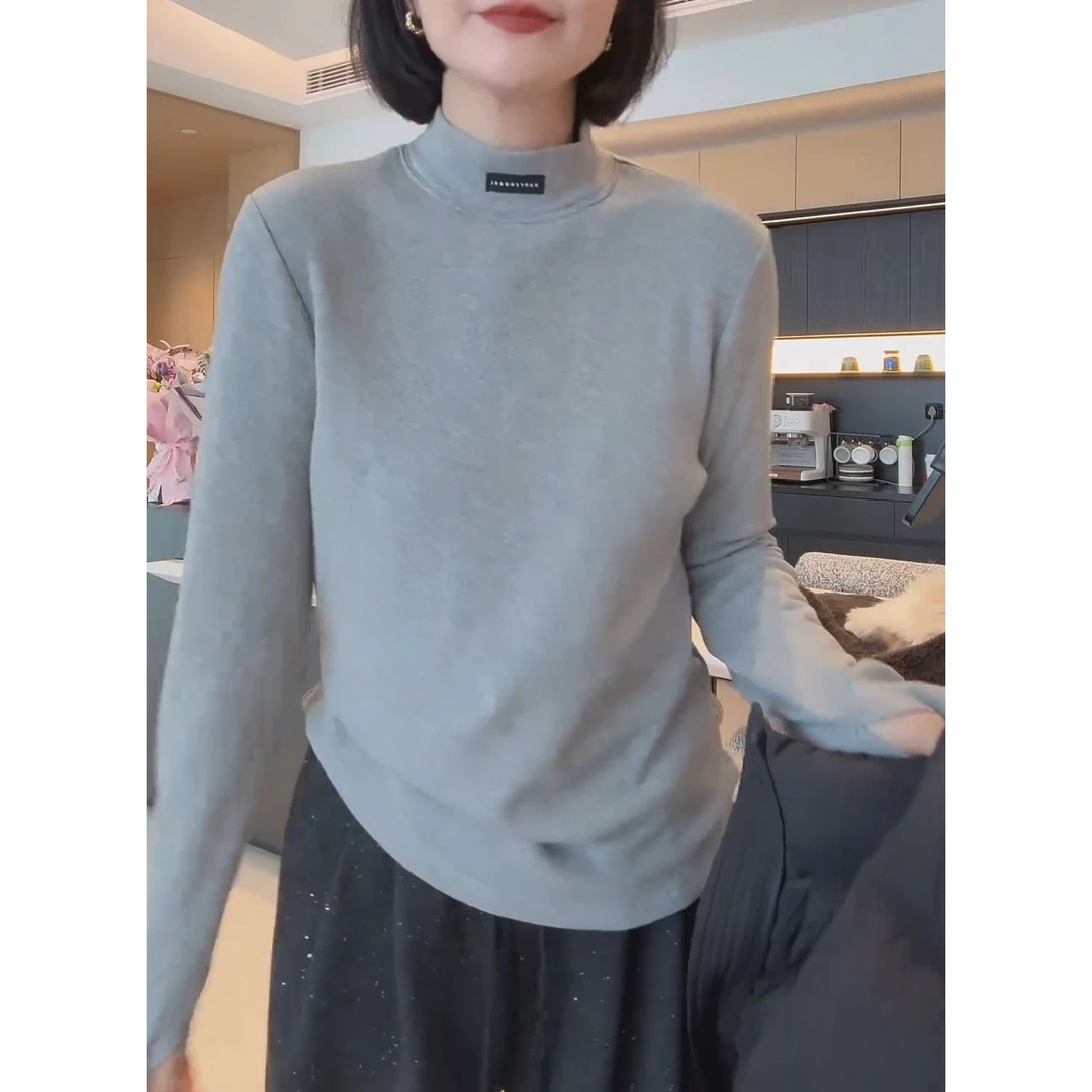 秋冬新款保暖半高领内搭高级感洋气内搭打底衫LK2501088