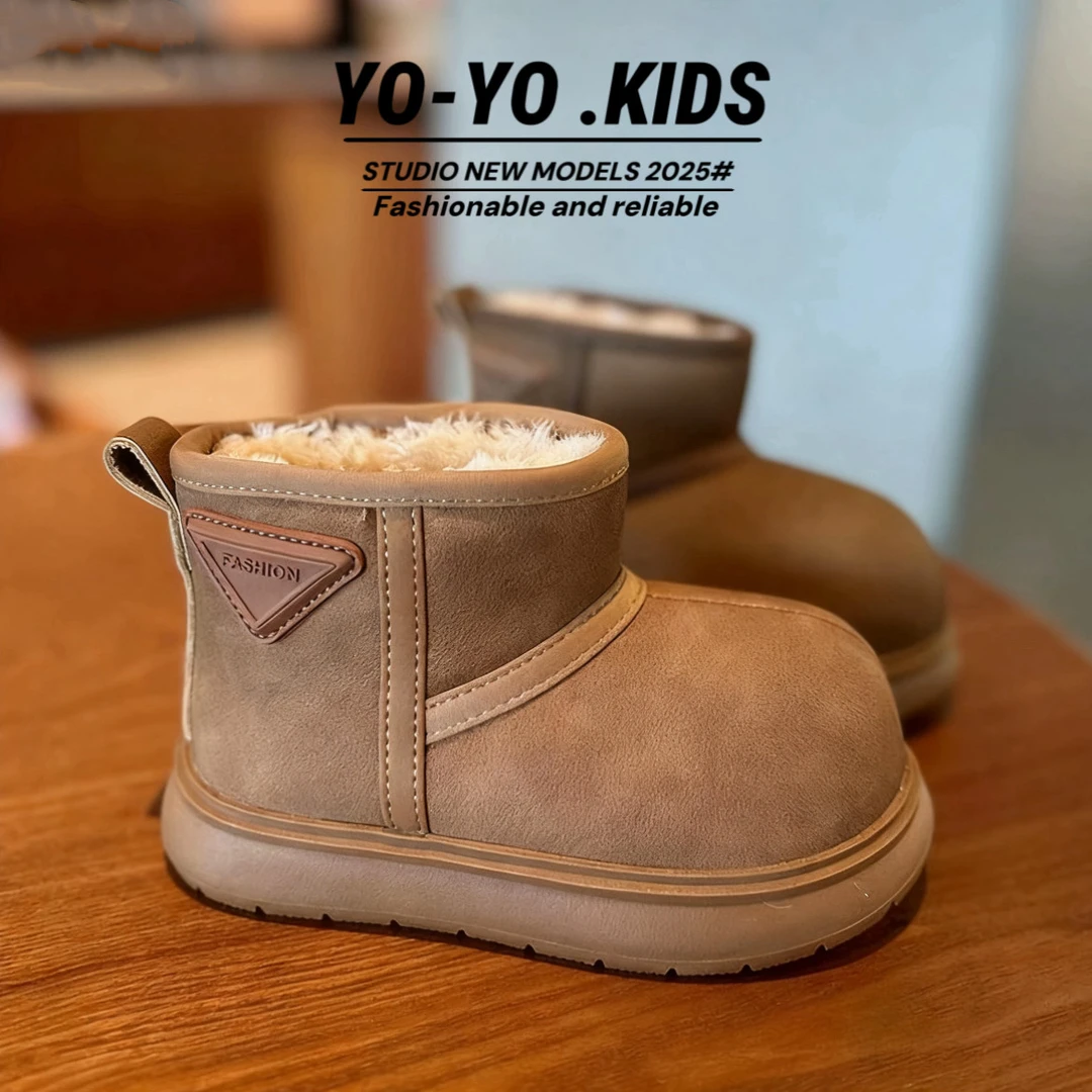 【卡皮巴拉】（小黄豚）冬季儿童芒果头套脚一脚蹬雪地靴-Z8666