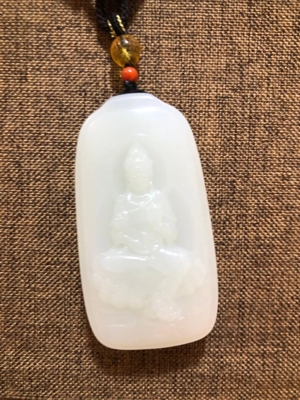 和田白玉观音牌子