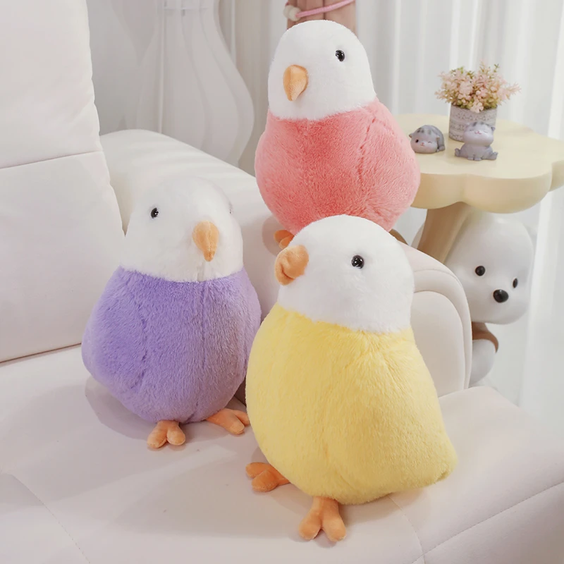 四色鹦鹉公仔玩偶高颜值仿真鹦鹉公仔超萌彩色毛绒玩具宠物鸟礼物