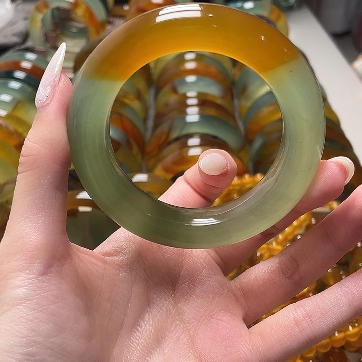 蛇纹石玉未镶嵌手镯54.8