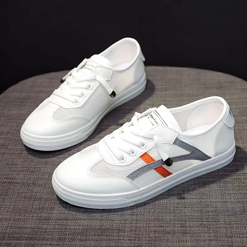 2025年爆款韩版女士休闲板鞋舒适百搭潮流透气网鞋平底小白鞋新款