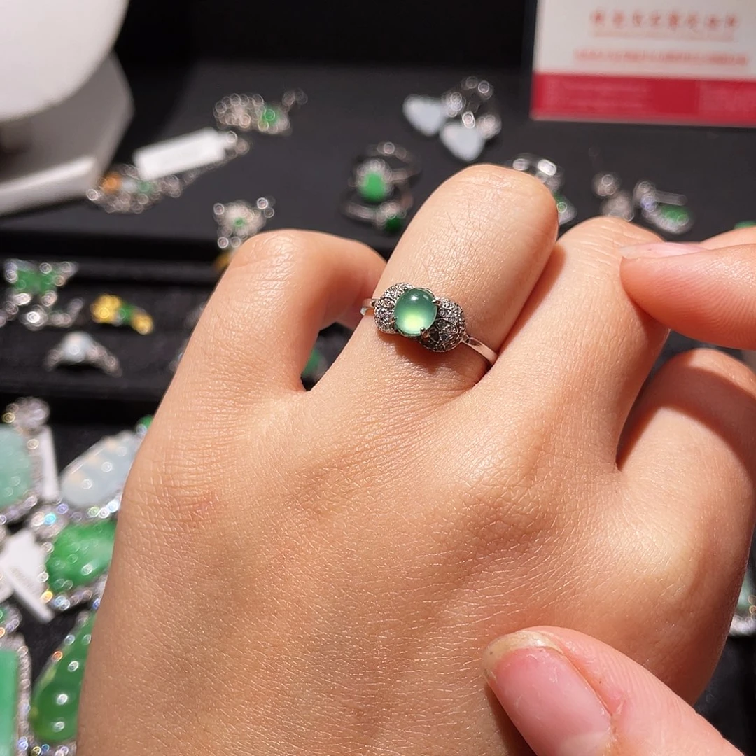 翡翠银S925镶嵌颈饰