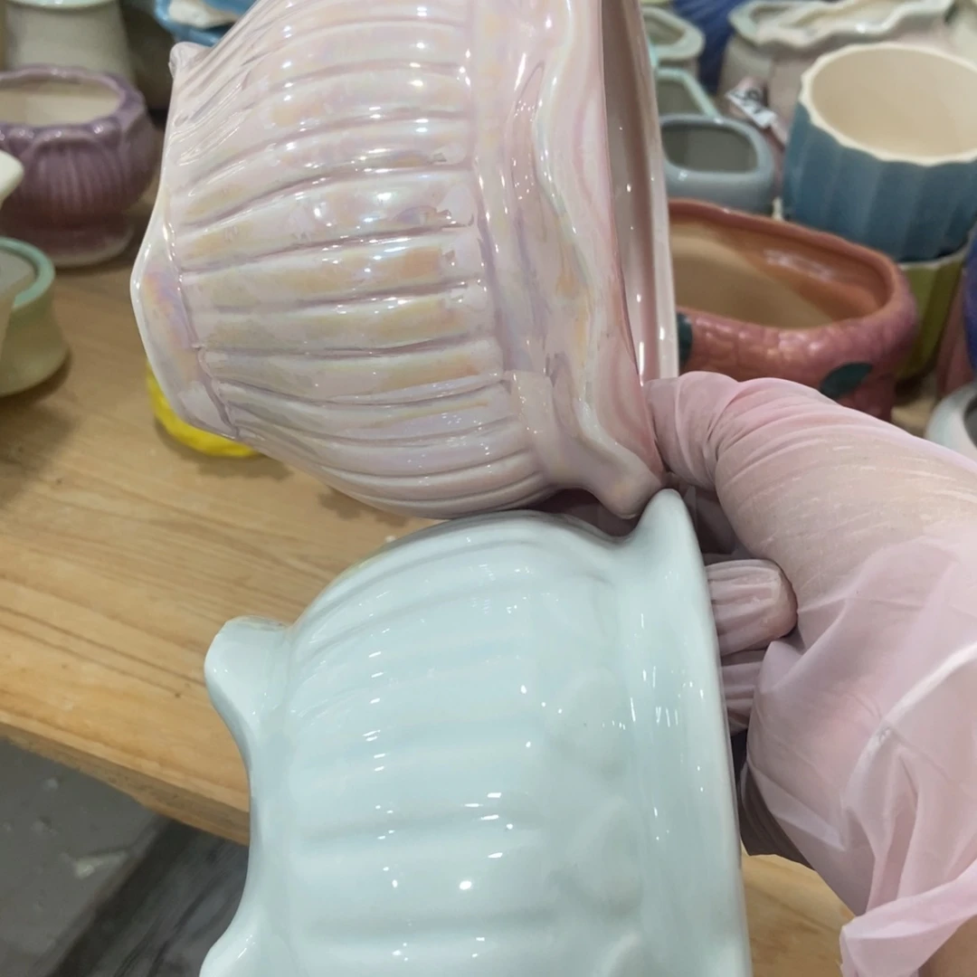 红陶高温陶瓷花盆