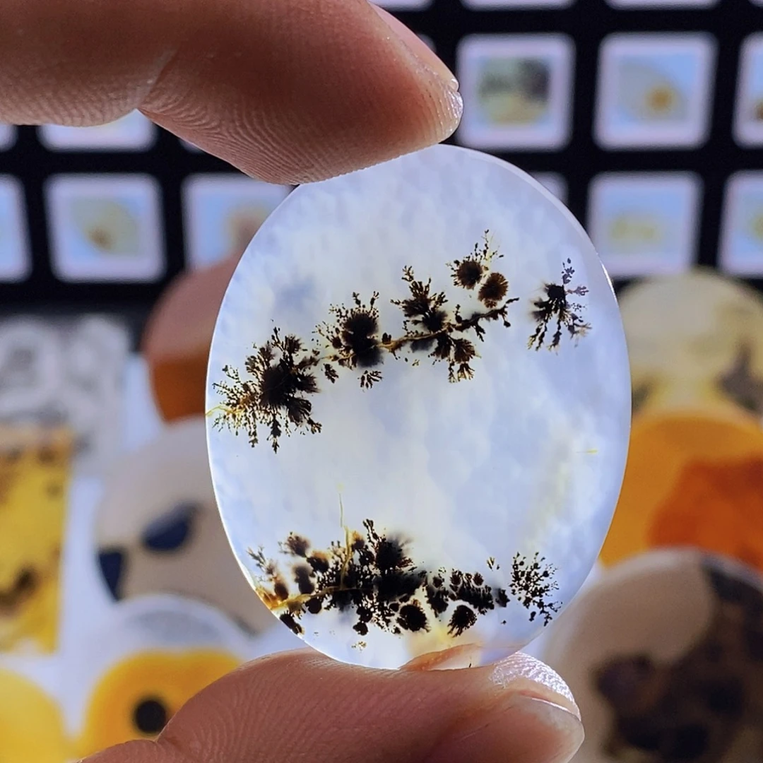 雪***舞玛瑙/玉髓未镶嵌吊坠(不含链)