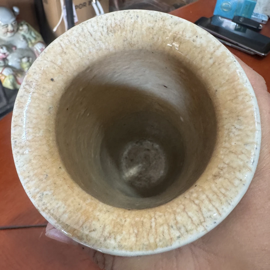 手工粗陶复古透气多肉植物盆高筒法师老桩盆