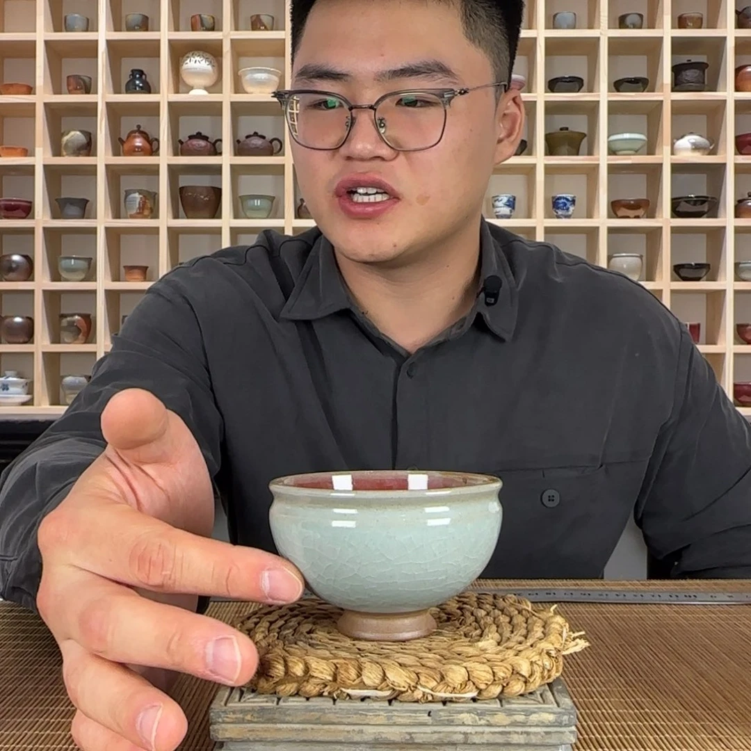 平阳窑手作钧青釉主人杯