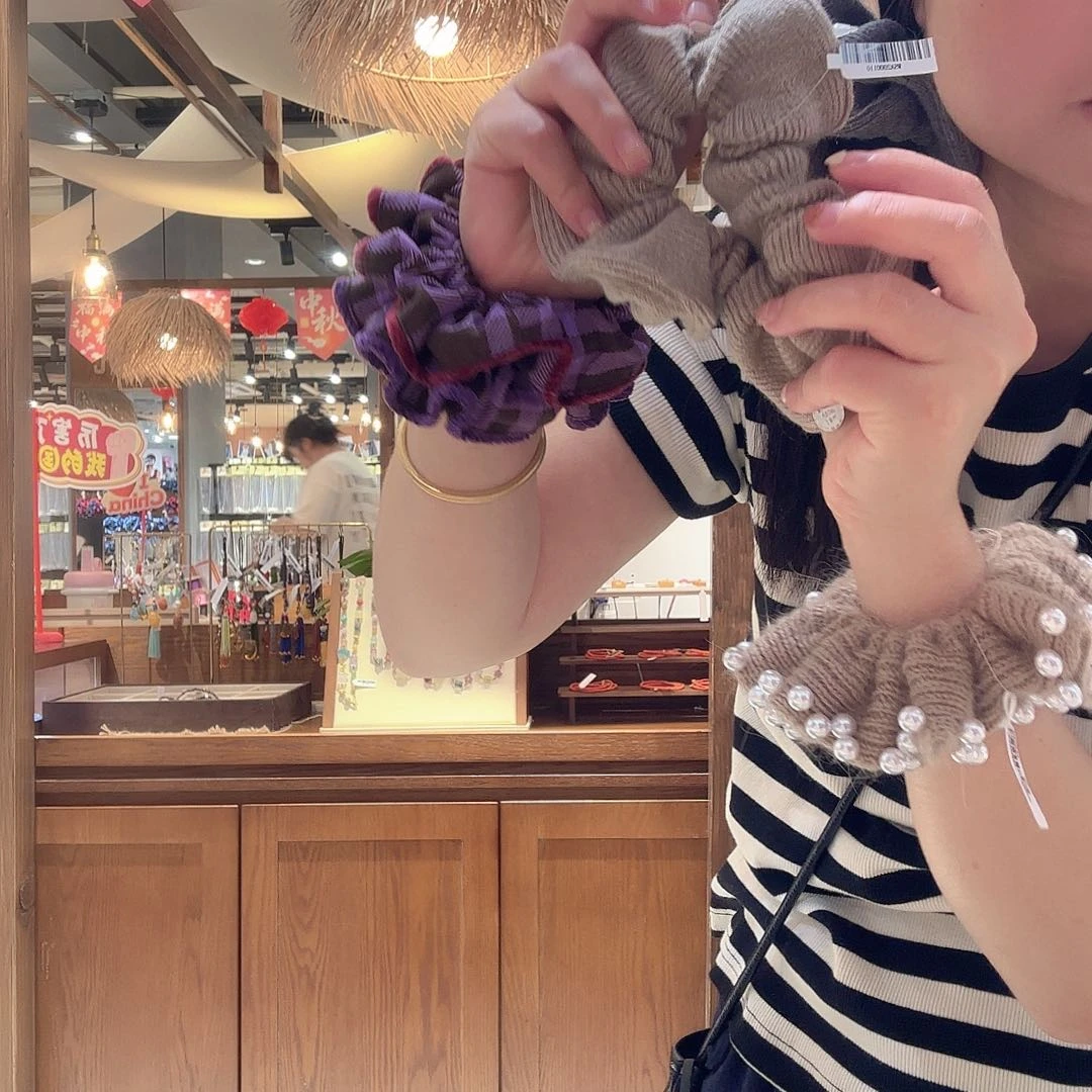 皮质非金属毛线发圈