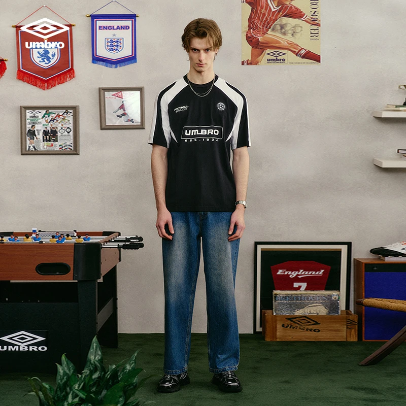 umbro茵宝 男速干足球风宽松圆领运动T恤球服休闲男款U2324250268