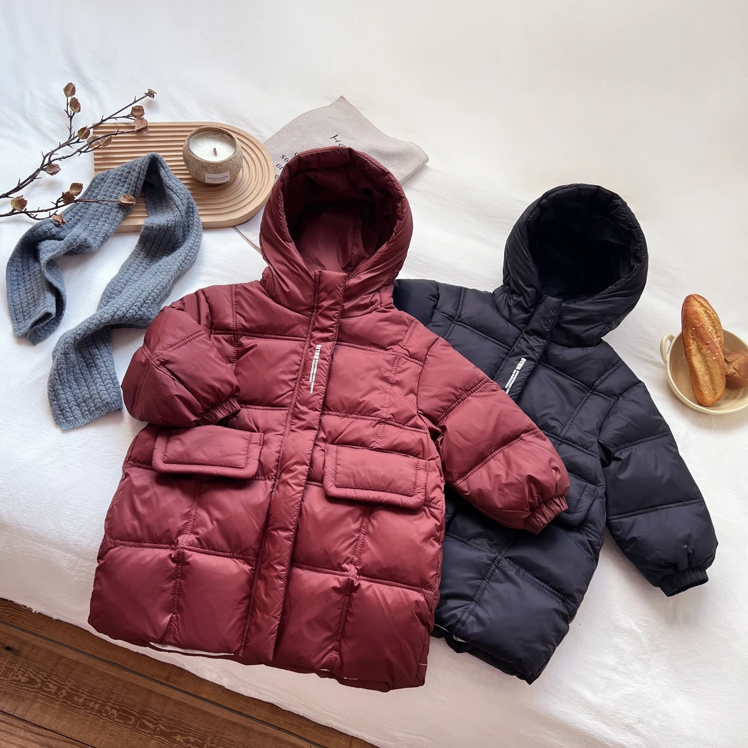 2025设计师版美拉德色系双针走线长款棉服