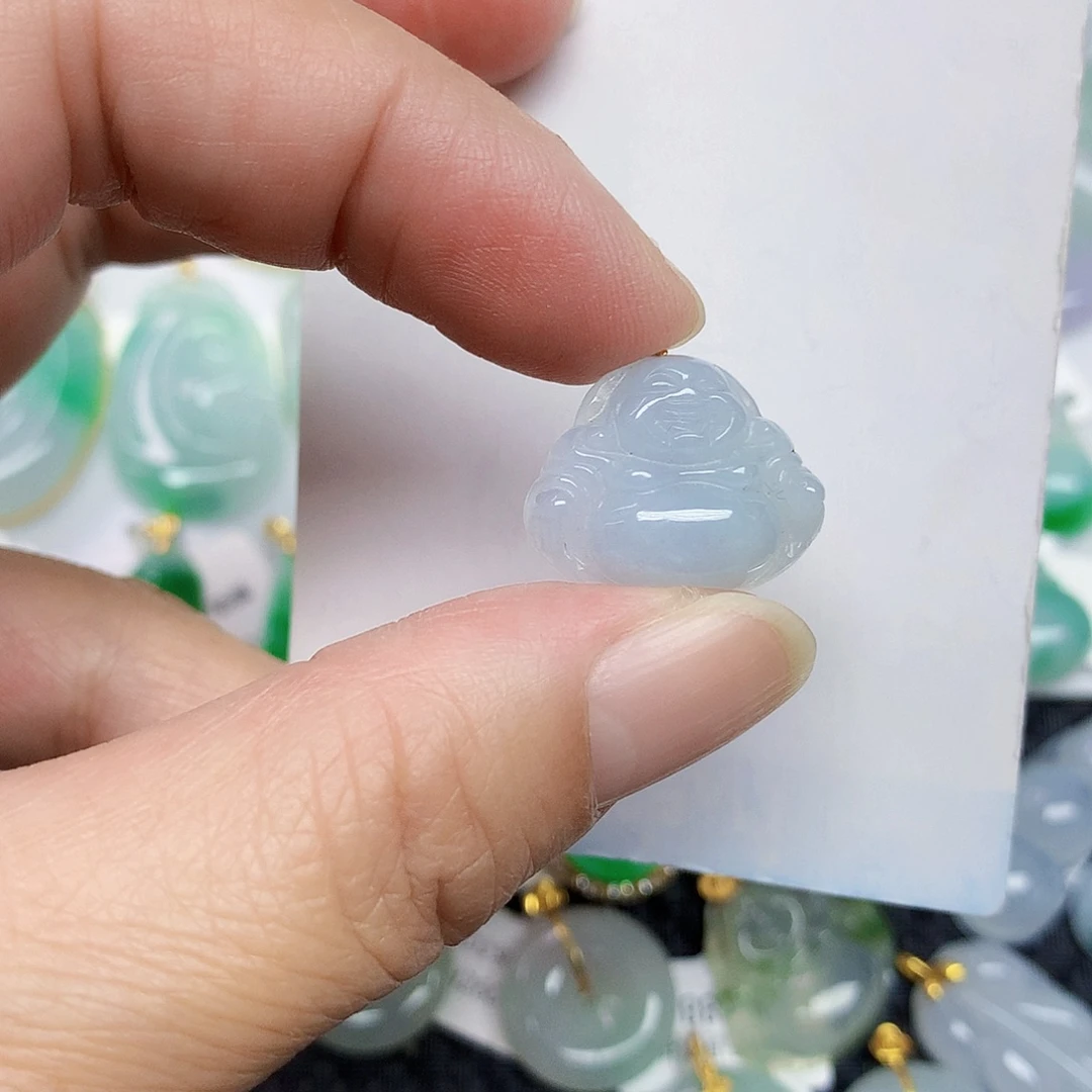 翡翠18K金镶嵌颈饰3467889