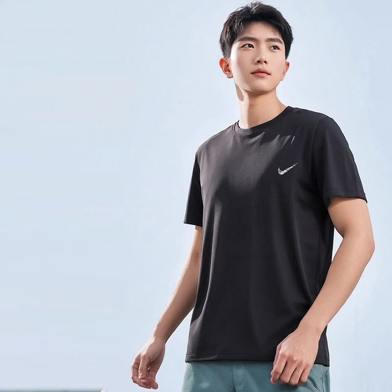 夏季圆领情侣速干短袖打底T恤国潮印花t恤男士运动休闲半袖宽松