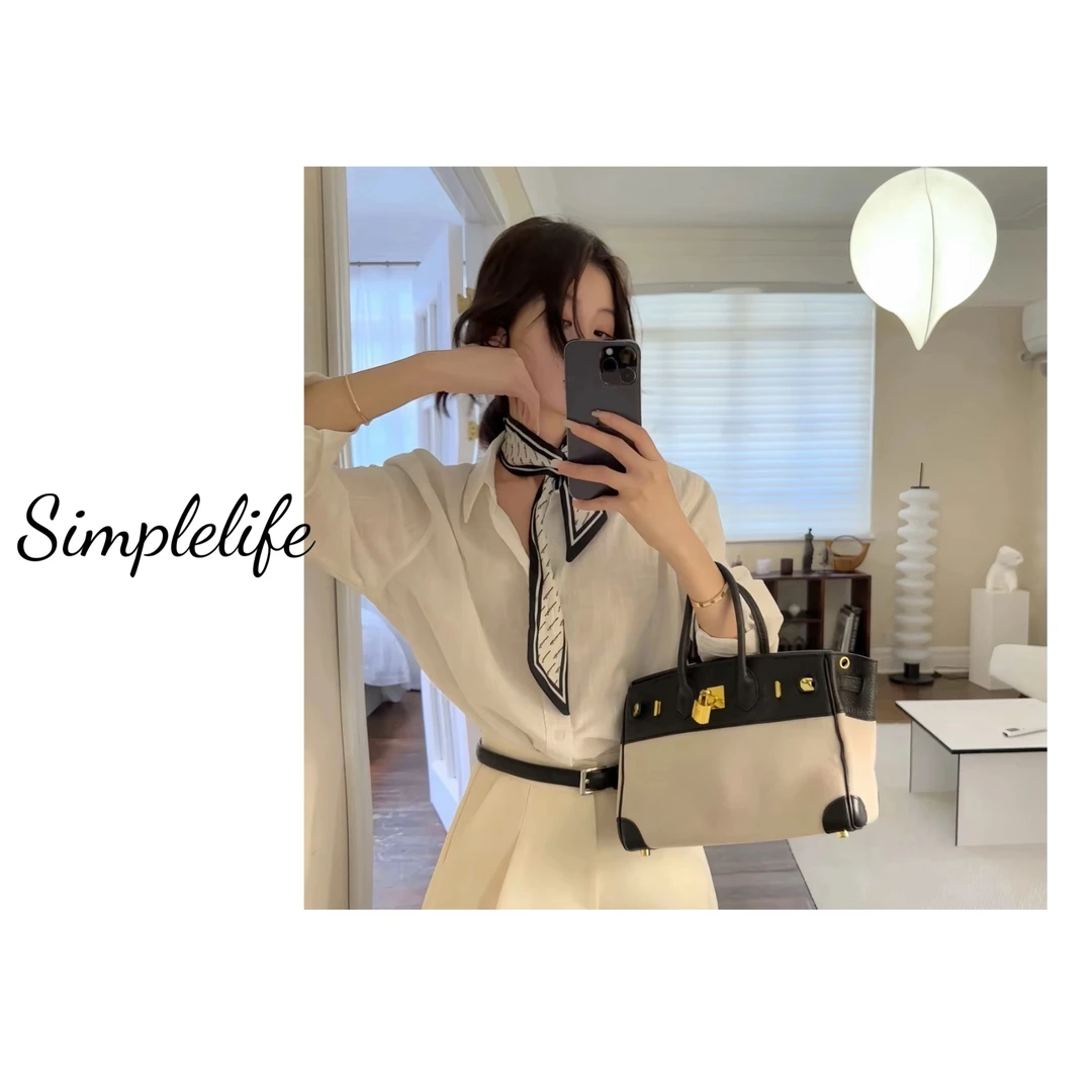 Simplelife-【老钱衬衫-100亚麻-无刺绣】老钱风衬衫百搭慵懒调性