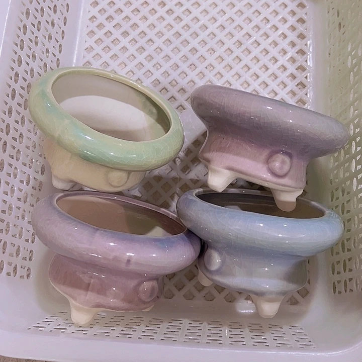 红陶陶瓷花盆当场满12包邮瑕疵