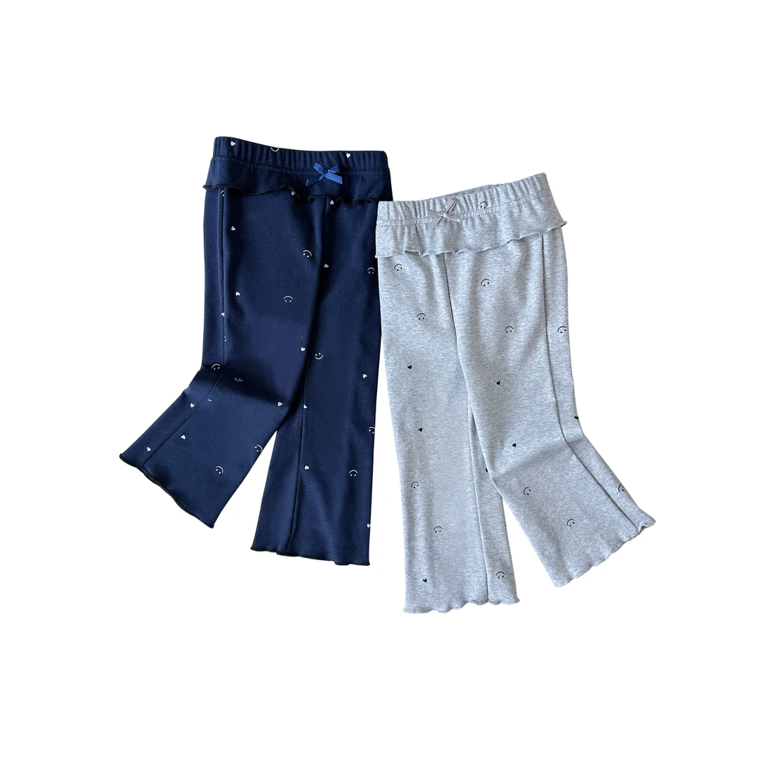 儿童裤子2025春装新款女童休闲裤宝宝喇叭裤春秋季女宝洋气打底裤