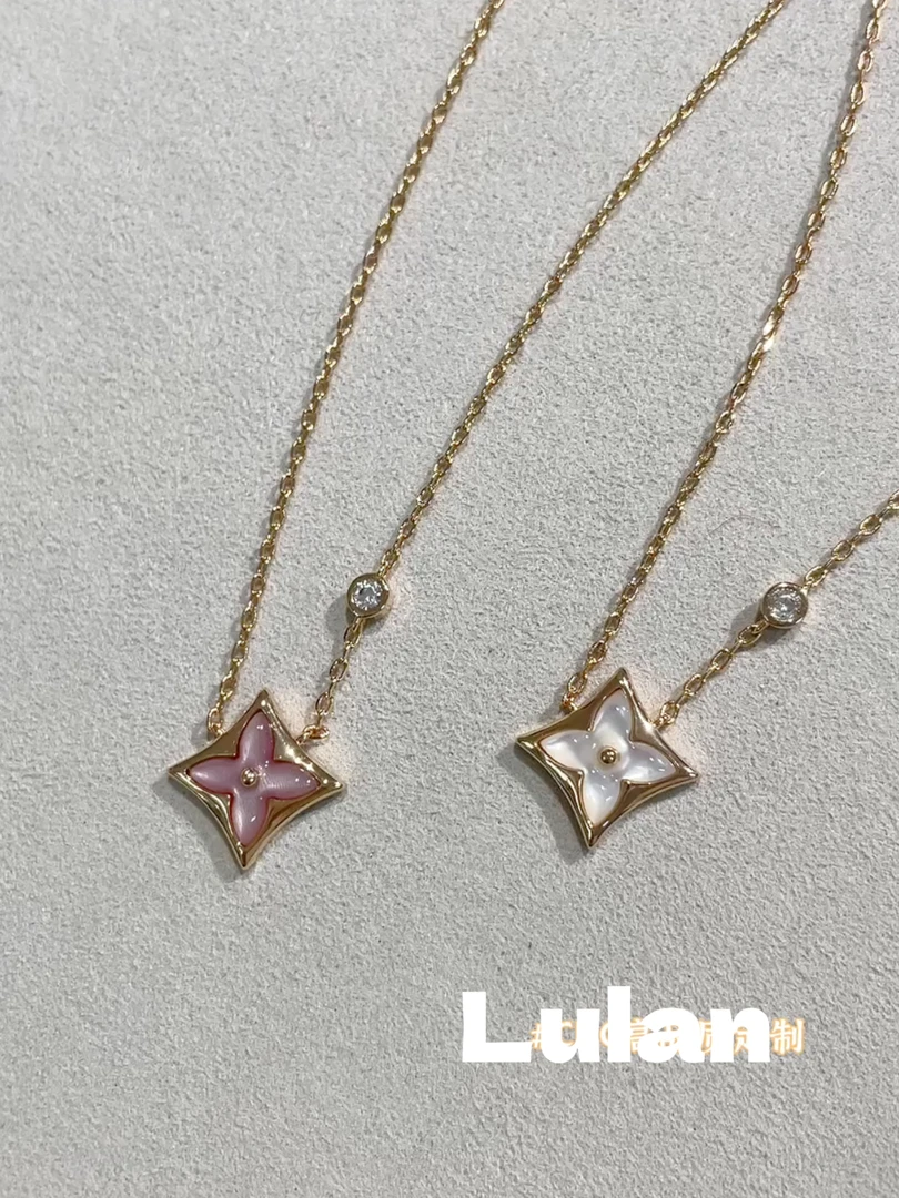 铜合金贝壳项链 【Lulan】白贝老花项链 圆形菱形小巧百搭精致