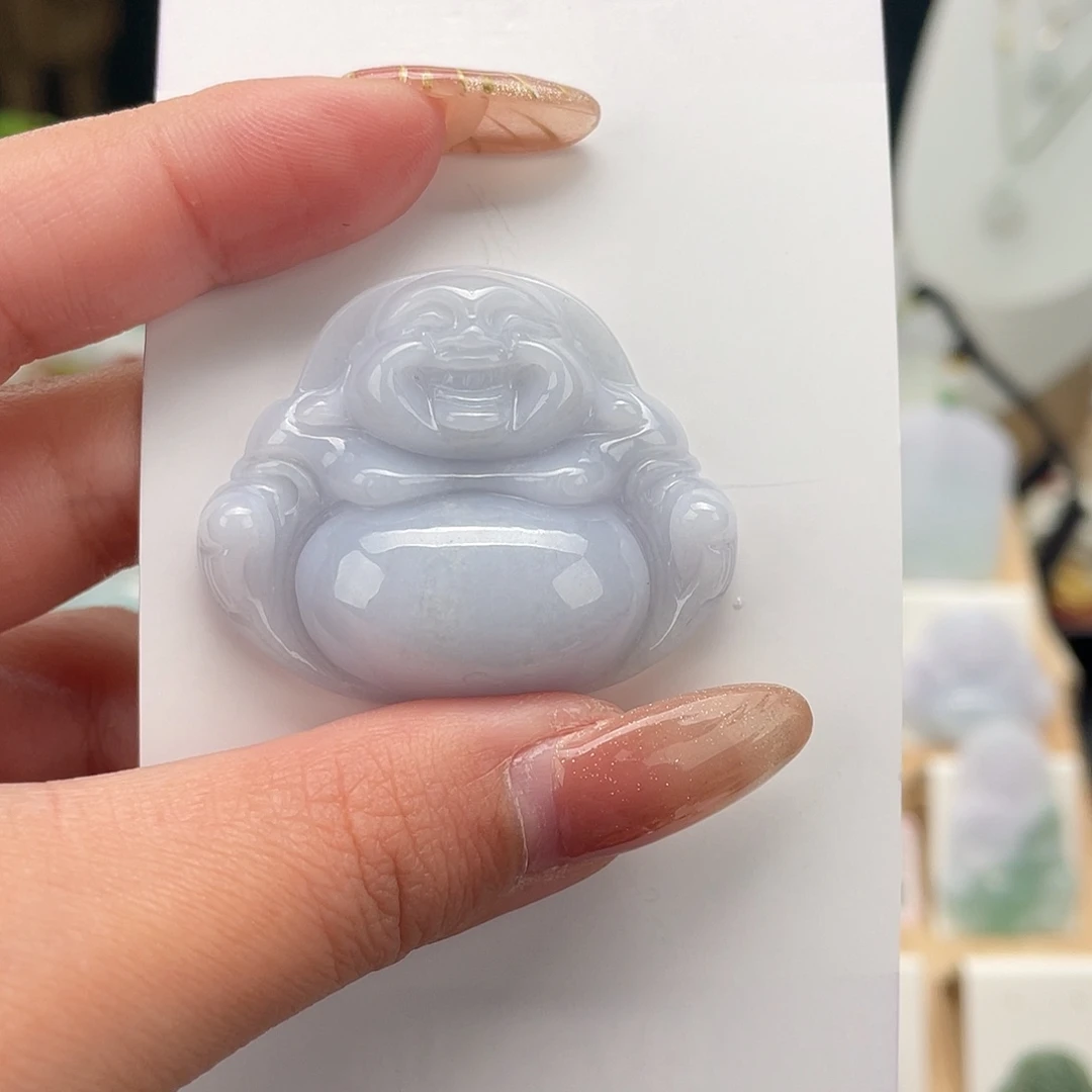 翡翠未镶嵌颈饰佛公