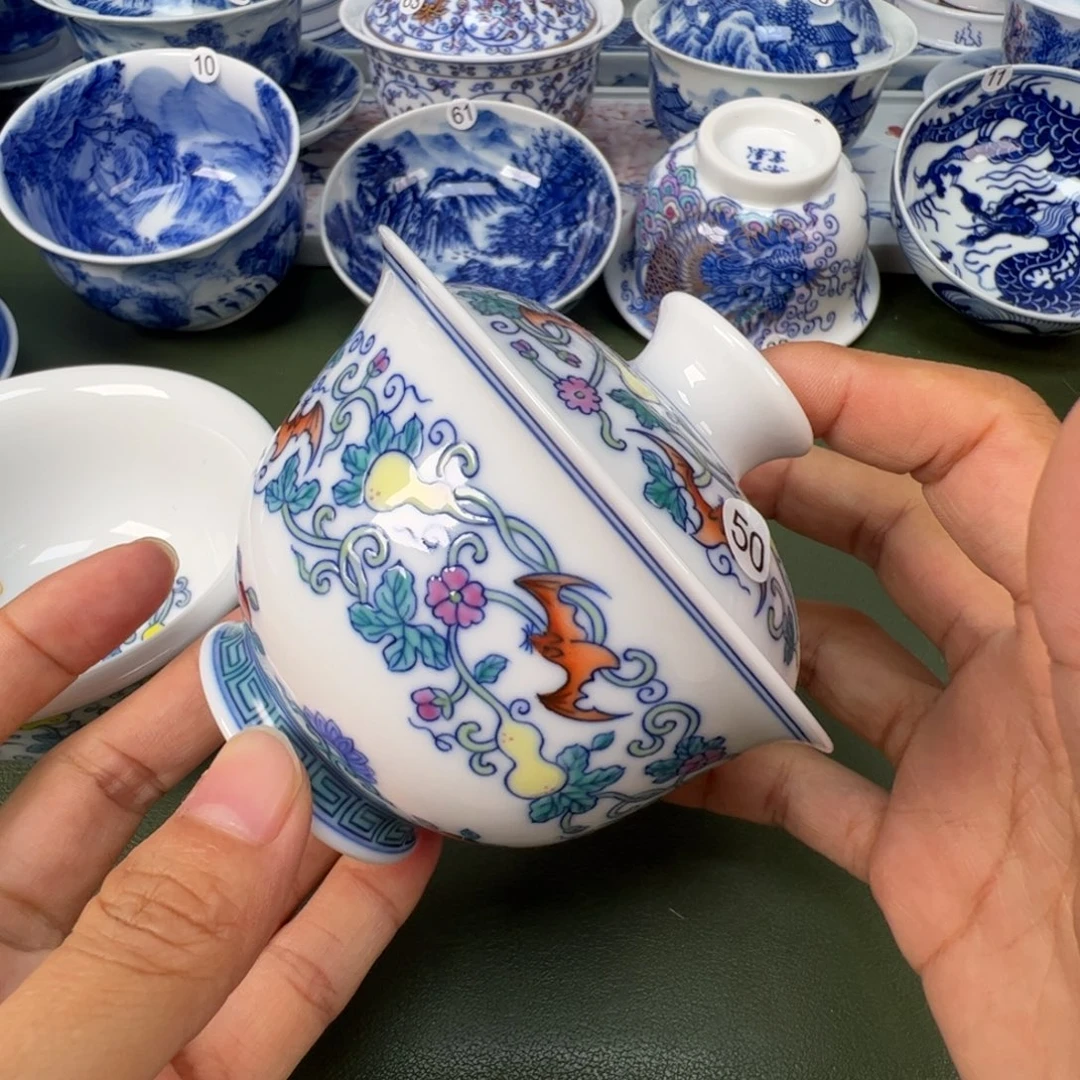 景德镇纯手工纯手绘茶具木木50