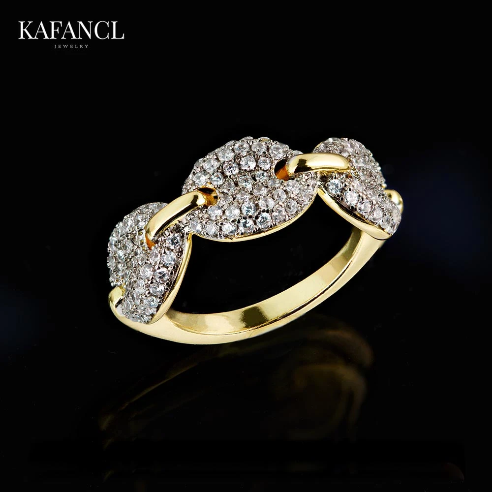 红楼  镀K金 环环相扣鼻子欧美时尚中性戒指 ZR-D218