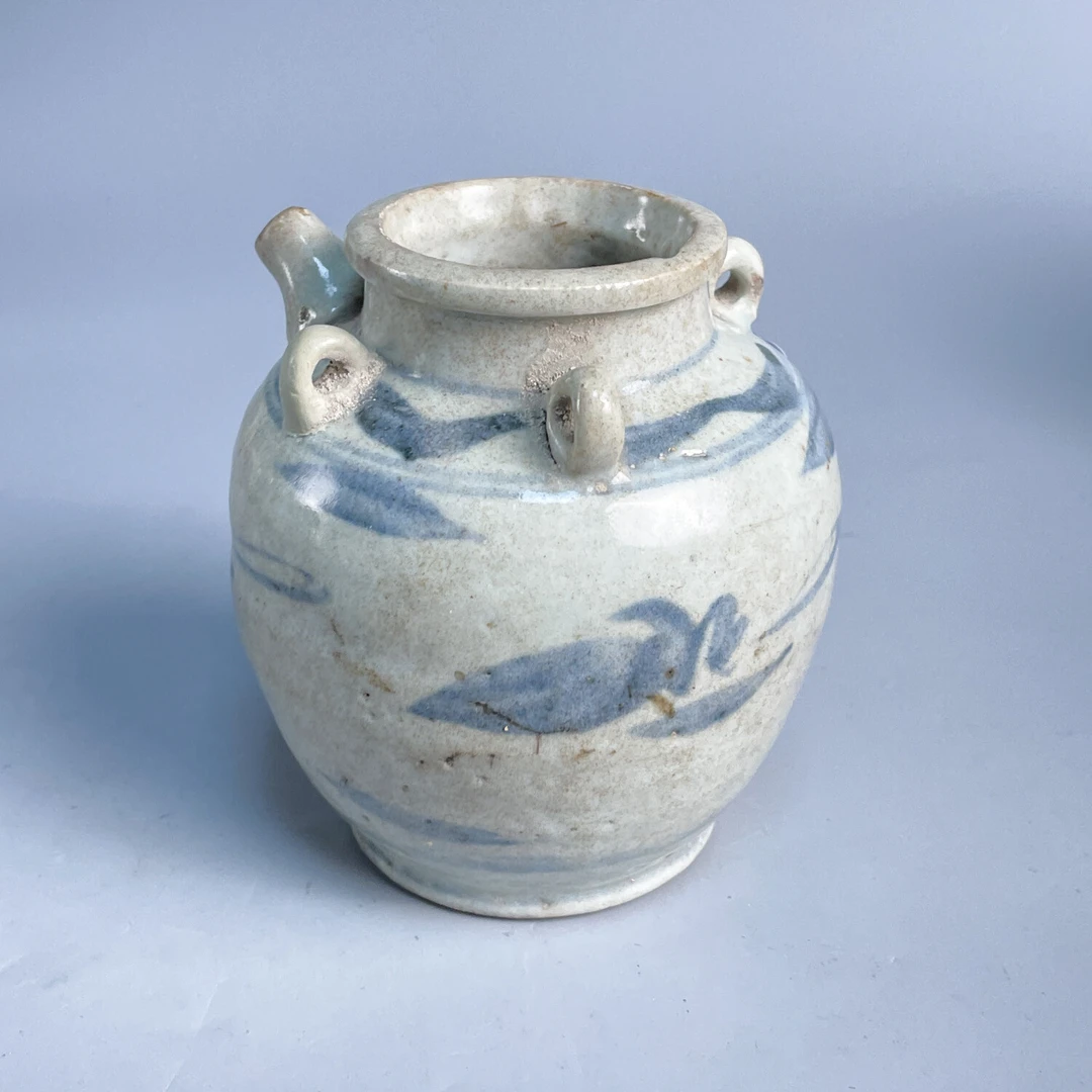 明晚期  青花四系壶13-M25GY006999-01