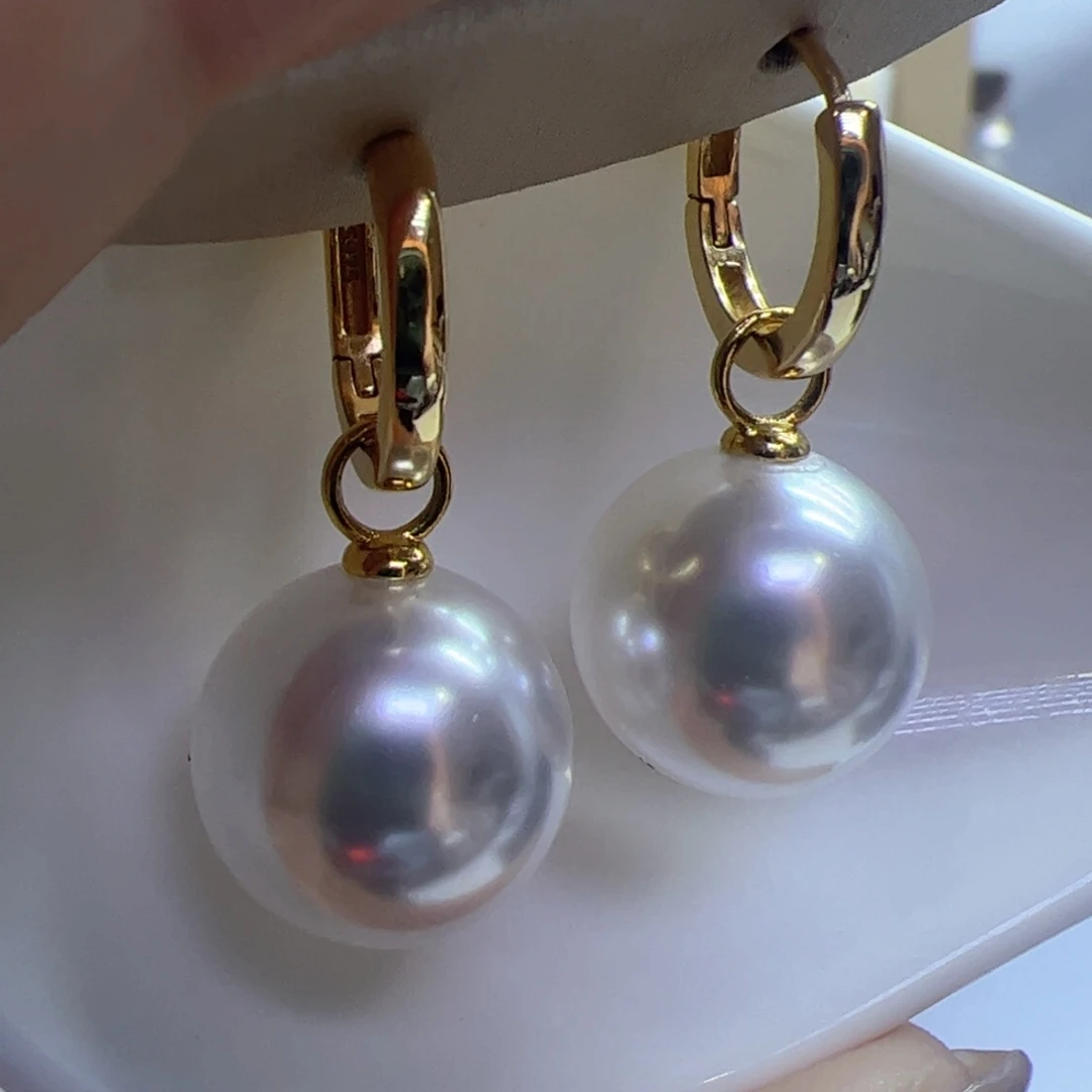 淡水珍珠耳饰银S925镶嵌