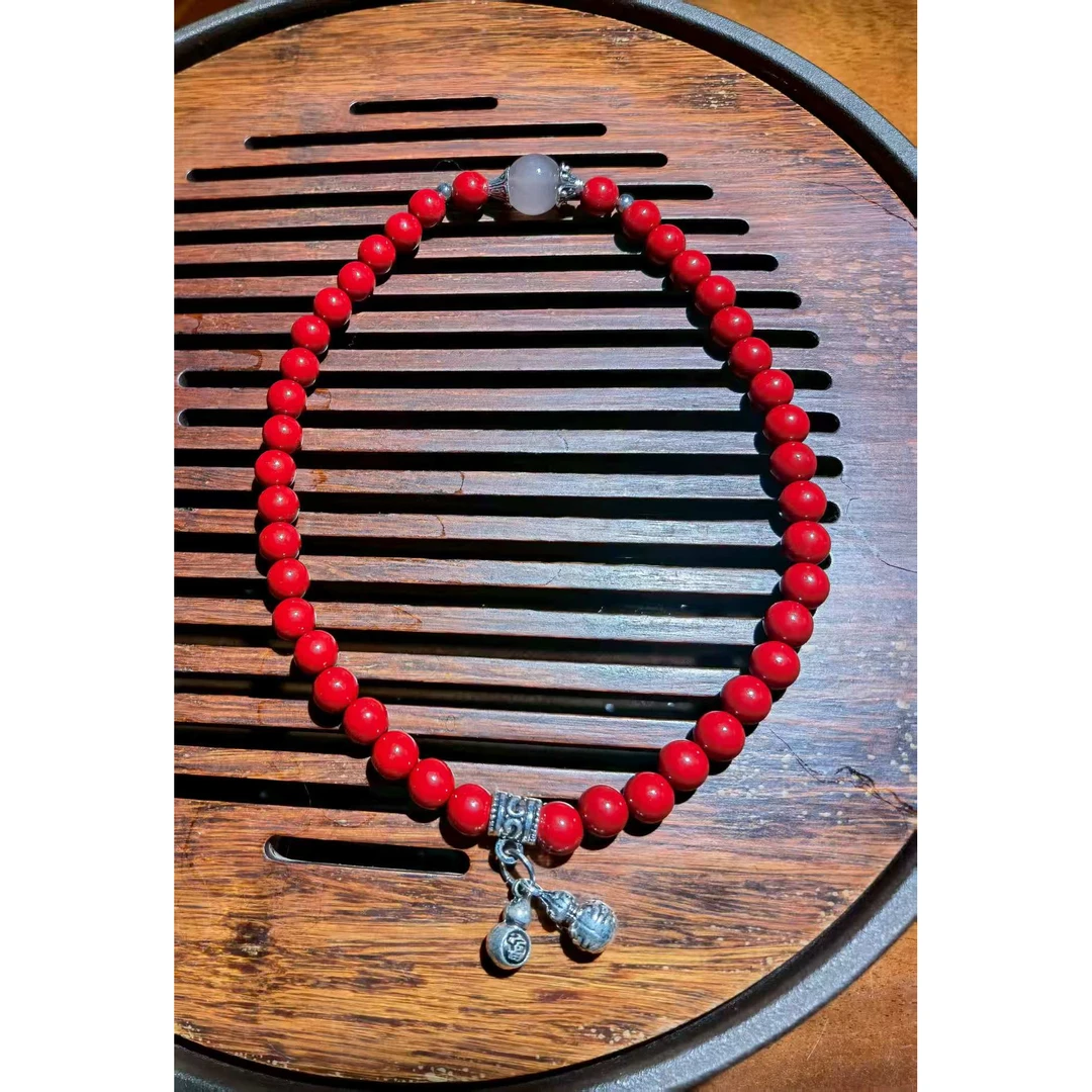 含辰砂工艺品S1183朱砂双葫芦0.8