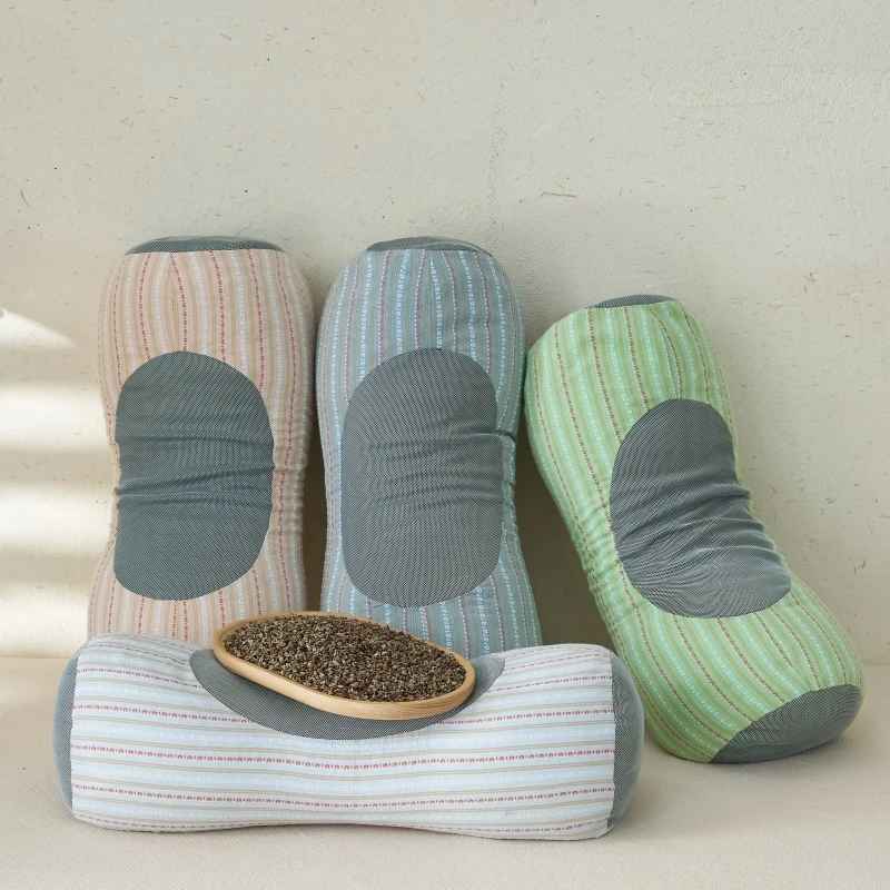 全棉荞麦枕头颈椎反弓专用枕助睡眠圆柱牵引拉伸家用护颈椎硬颈椎