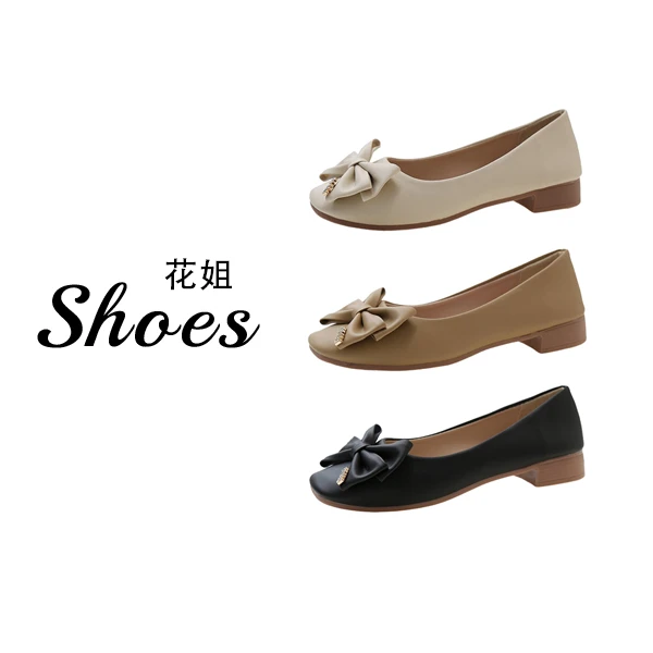 蝴蝶结法式优雅豆豆鞋女2025新款低跟时尚单鞋