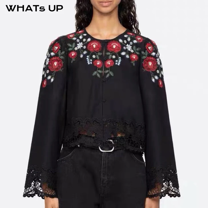 SEA NEW YORK 25FW设计师品牌 刺绣上衣WHATsUP