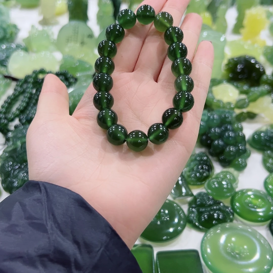 金***乌蛇纹石玉未镶嵌手串2号