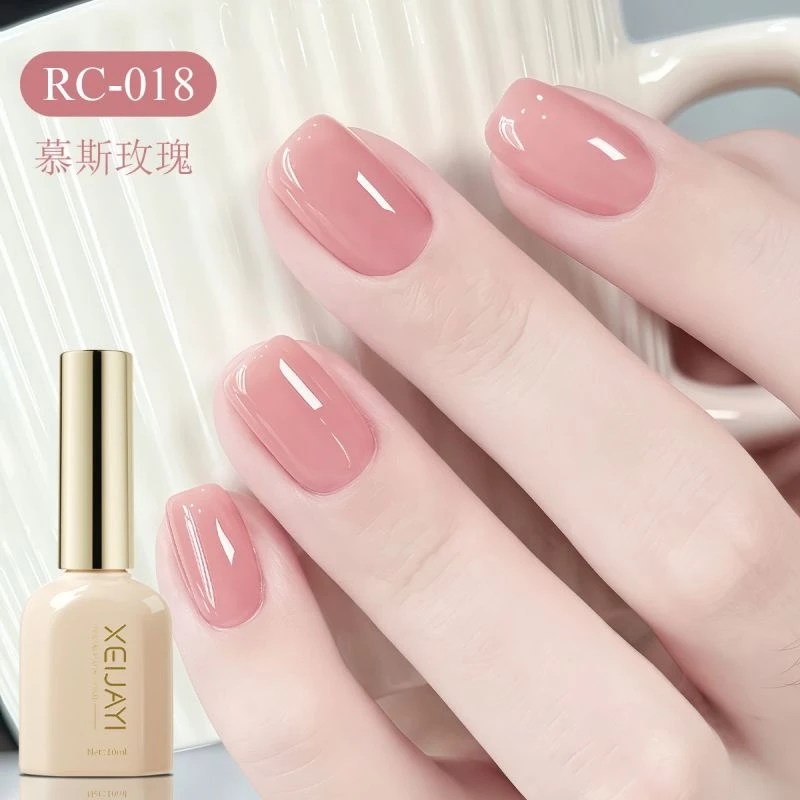 网红冰透色甲油胶10毫升瓶装慕斯玫瑰光疗胶美甲店专用（有备案）