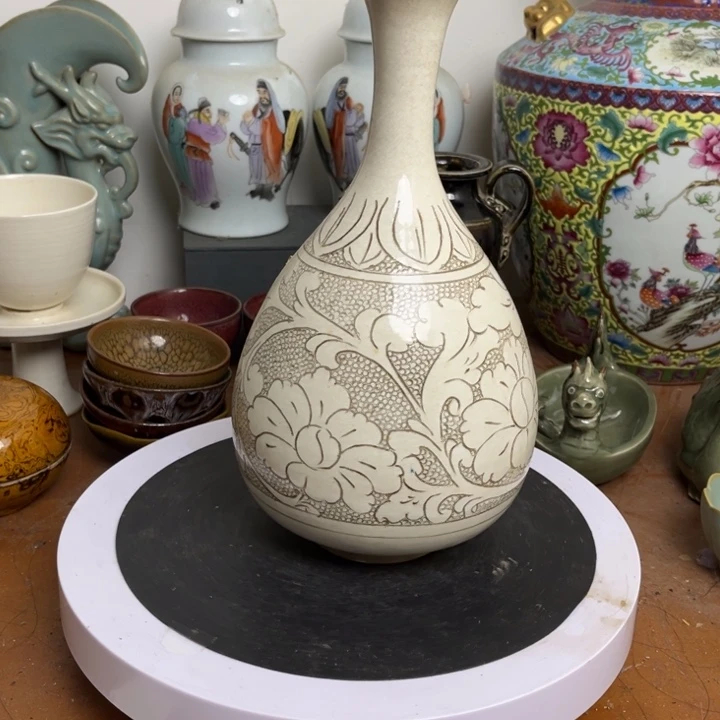 紫砂花瓶瓷器瓷器