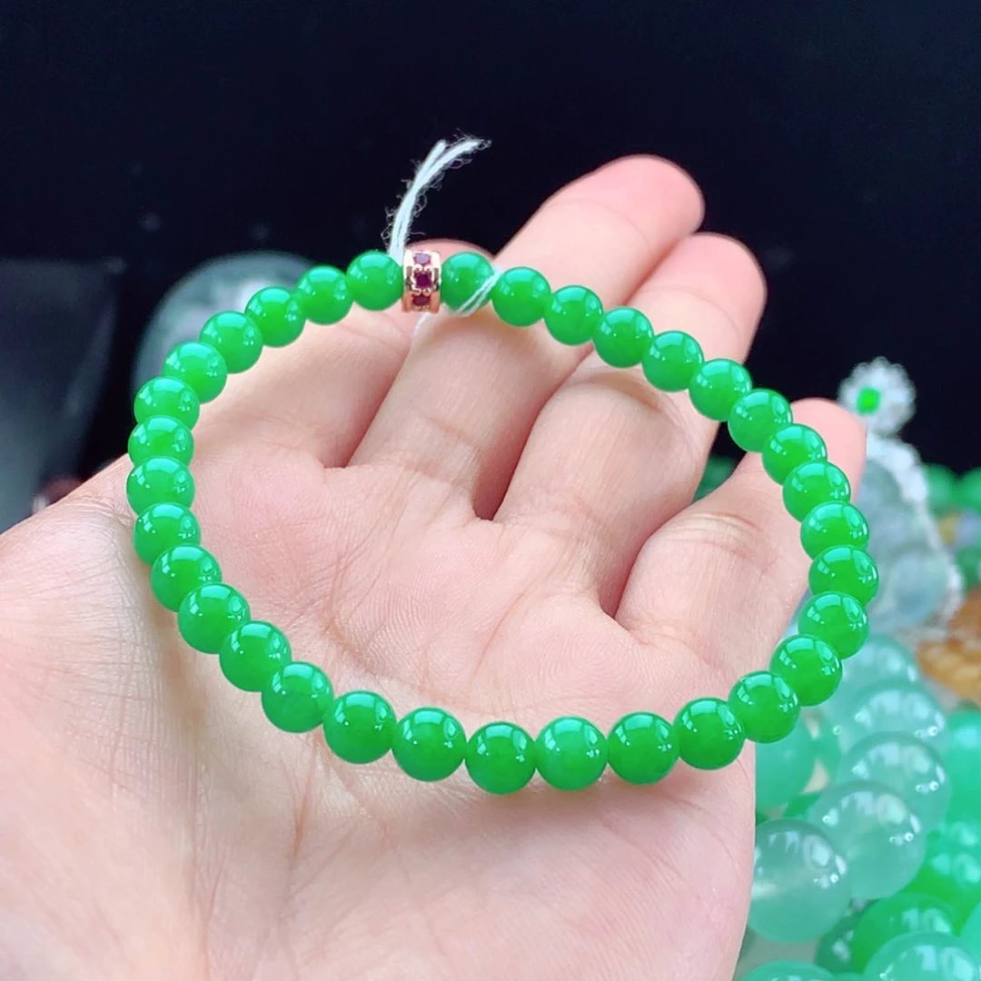 翡翠手链未镶嵌天然缅甸翡翠