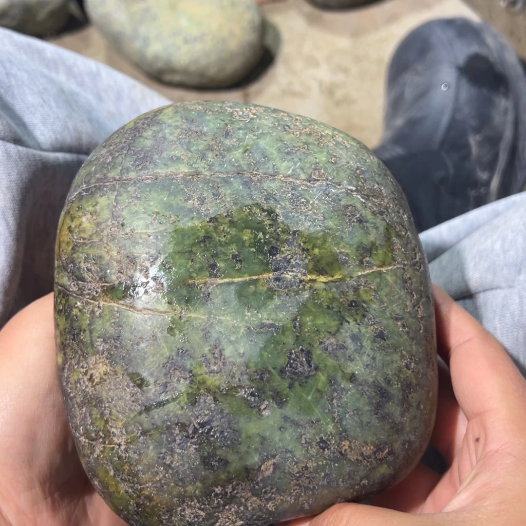 未镶嵌蛇纹石玉西藏藏玉药王石原石户*