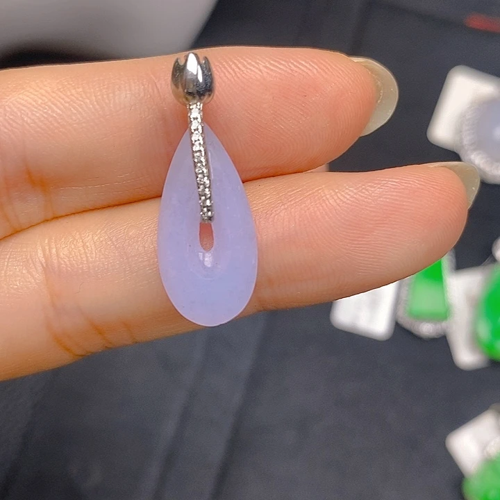 翡翠银S925镶嵌颈饰