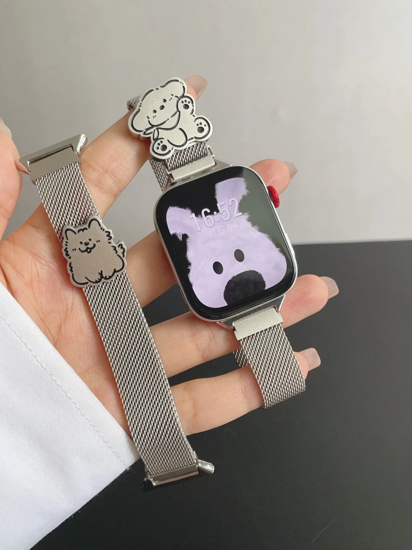 适用华为fit4表带4pro击掌小狗华为fit3米兰磁吸华为手环1098腕带