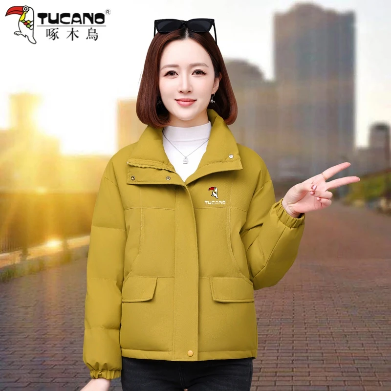 【官方品牌】啄木鳥时尚棉服女2025年新款百搭冬装棉衣保暖秋冬温暖