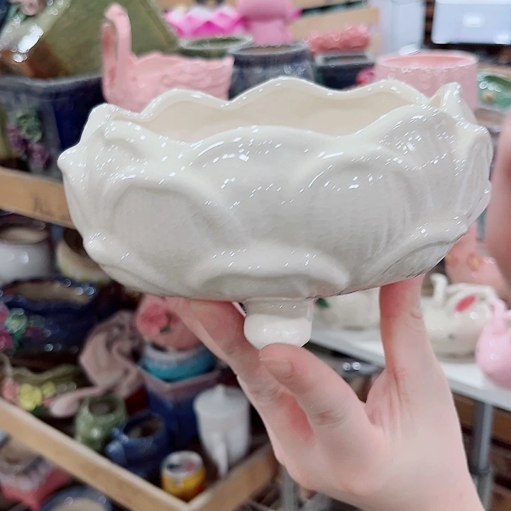 有孔.凑单10元陶瓷花盆发货！