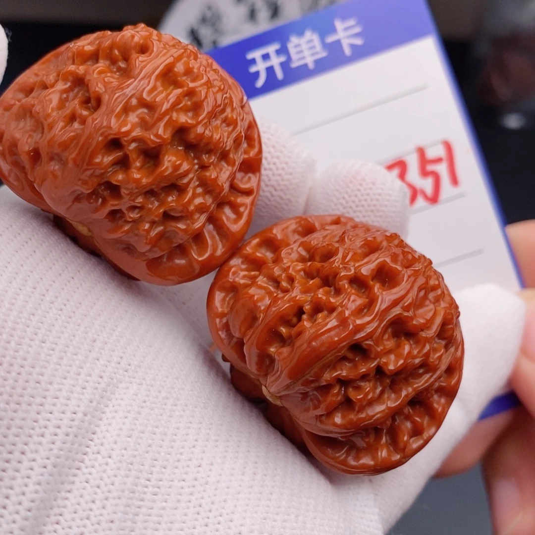 把件文玩核桃40球白351